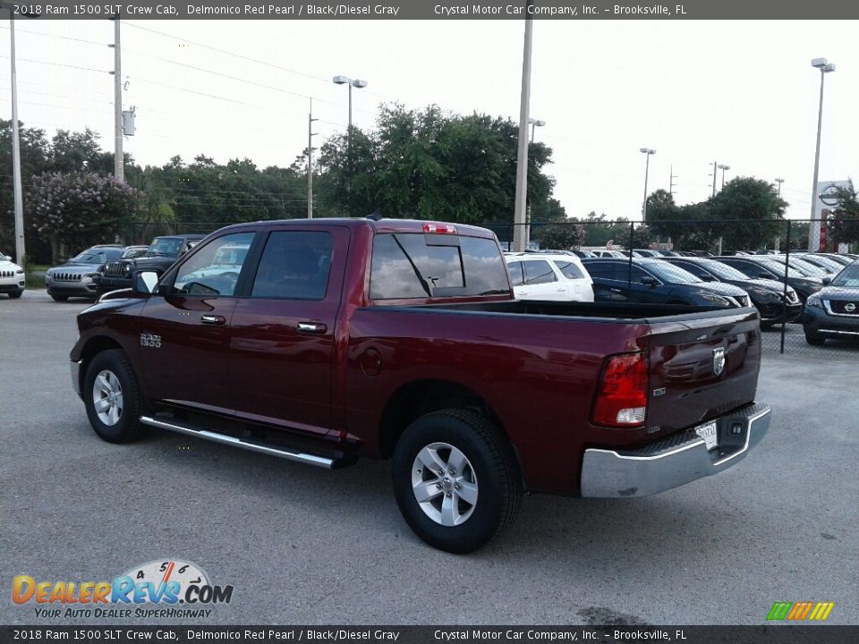 2018 Ram 1500 SLT Crew Cab Delmonico Red Pearl / Black/Diesel Gray Photo #3