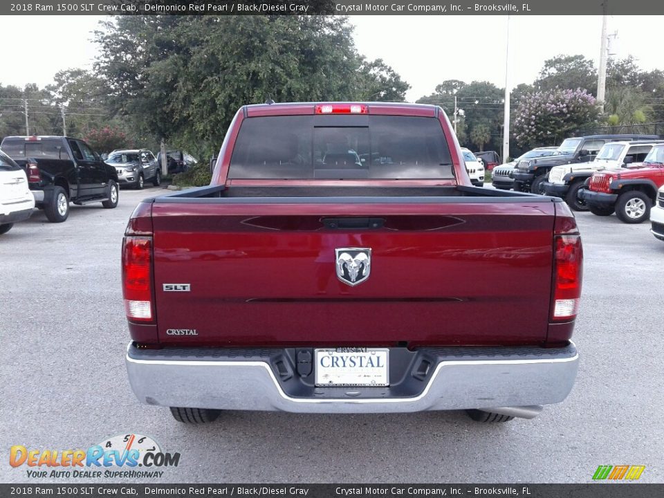 2018 Ram 1500 SLT Crew Cab Delmonico Red Pearl / Black/Diesel Gray Photo #4