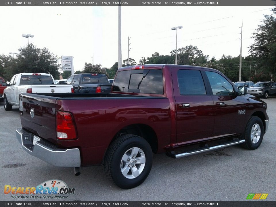 2018 Ram 1500 SLT Crew Cab Delmonico Red Pearl / Black/Diesel Gray Photo #5