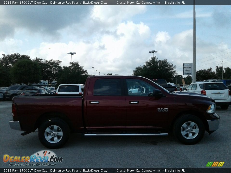2018 Ram 1500 SLT Crew Cab Delmonico Red Pearl / Black/Diesel Gray Photo #6