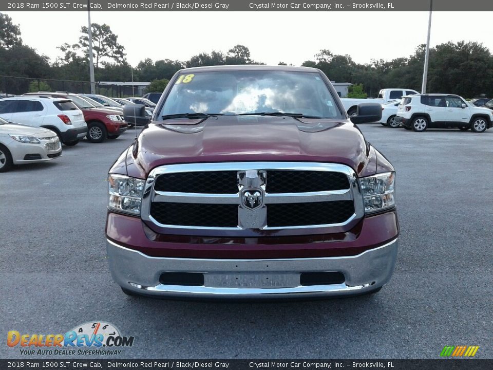2018 Ram 1500 SLT Crew Cab Delmonico Red Pearl / Black/Diesel Gray Photo #8