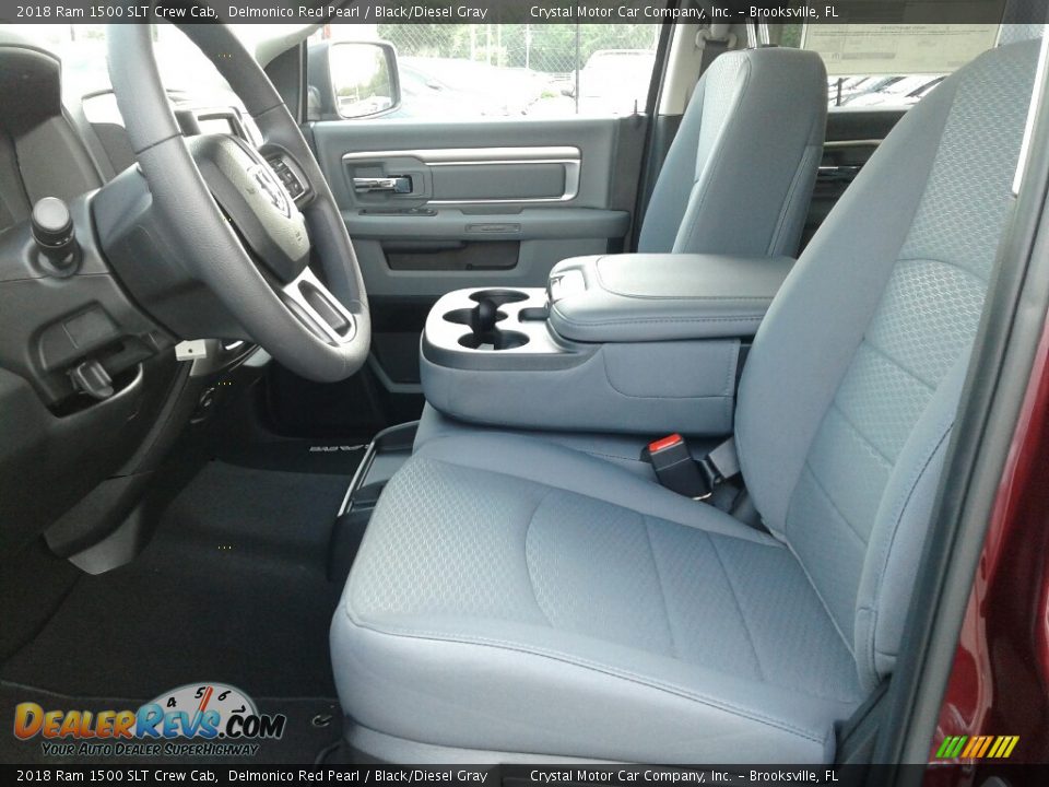 2018 Ram 1500 SLT Crew Cab Delmonico Red Pearl / Black/Diesel Gray Photo #9
