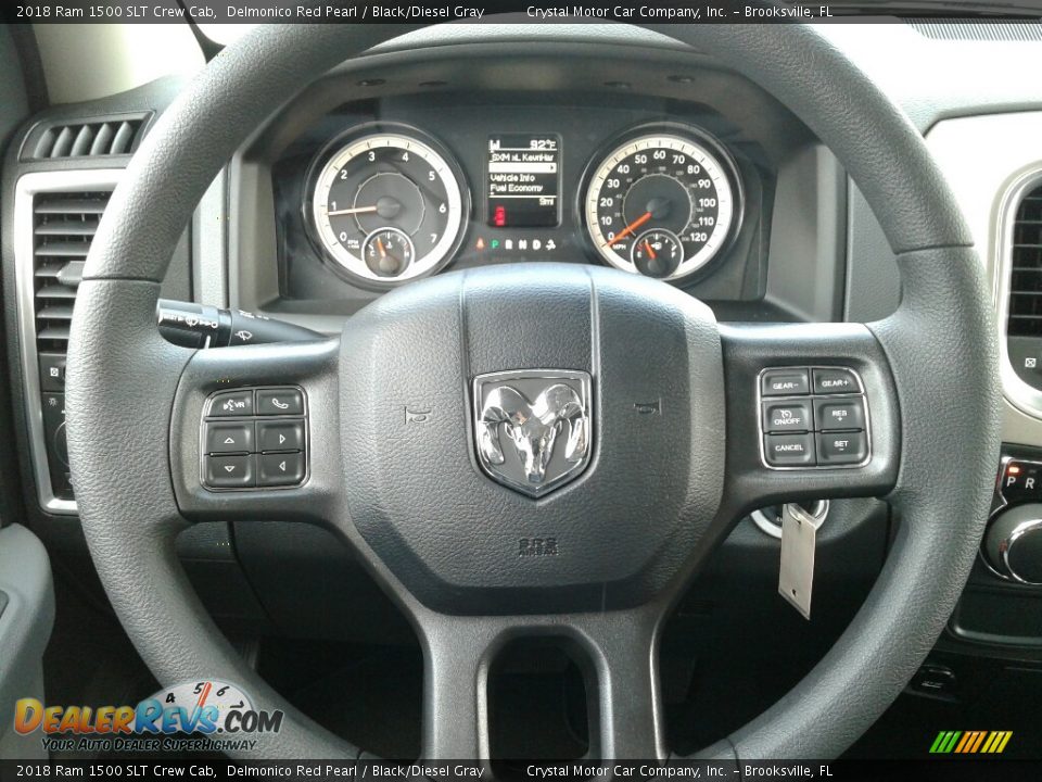 2018 Ram 1500 SLT Crew Cab Delmonico Red Pearl / Black/Diesel Gray Photo #14