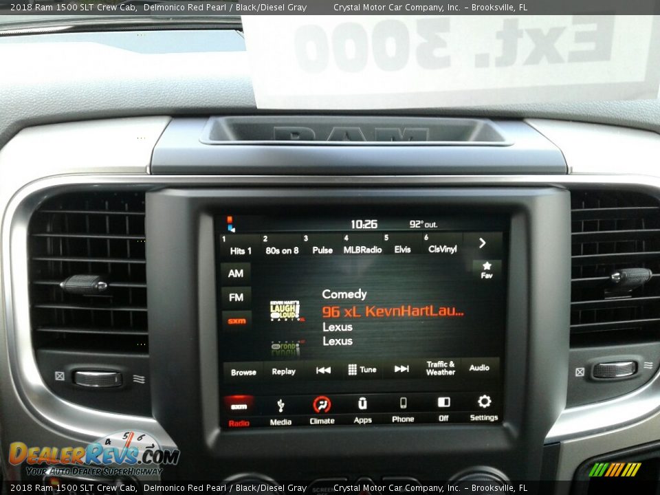 2018 Ram 1500 SLT Crew Cab Delmonico Red Pearl / Black/Diesel Gray Photo #15