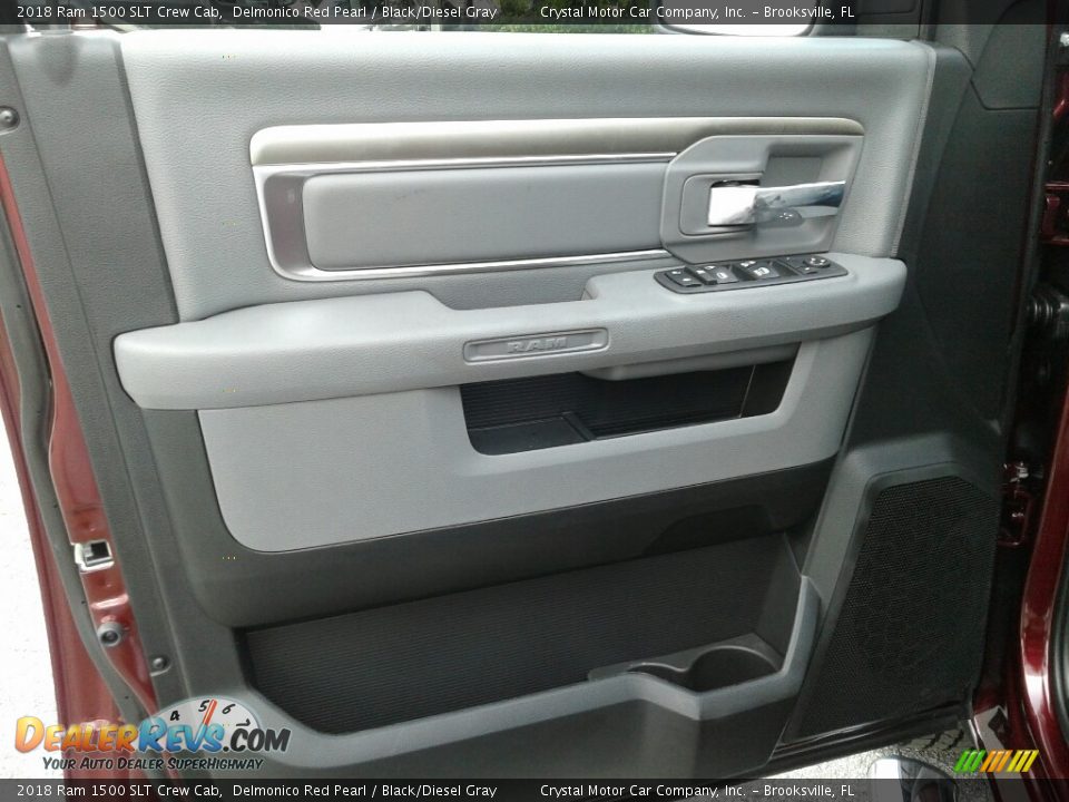 2018 Ram 1500 SLT Crew Cab Delmonico Red Pearl / Black/Diesel Gray Photo #17