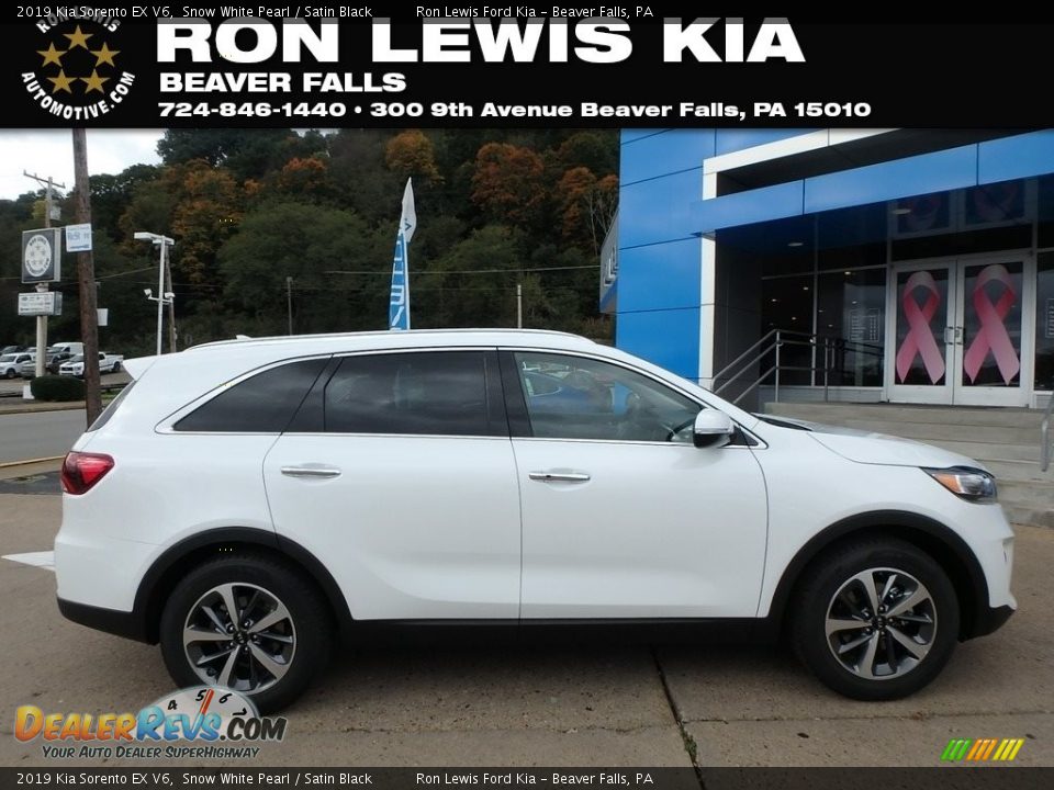2019 Kia Sorento EX V6 Snow White Pearl / Satin Black Photo #1