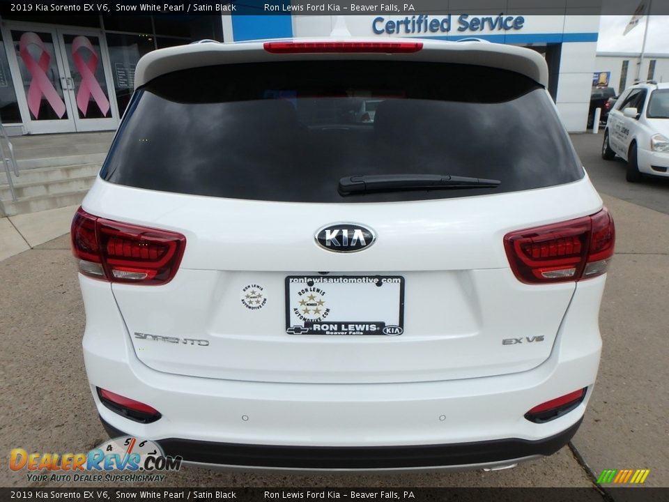 2019 Kia Sorento EX V6 Snow White Pearl / Satin Black Photo #3