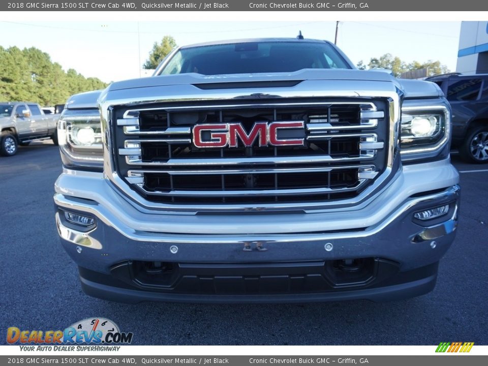 2018 GMC Sierra 1500 SLT Crew Cab 4WD Quicksilver Metallic / Jet Black Photo #2