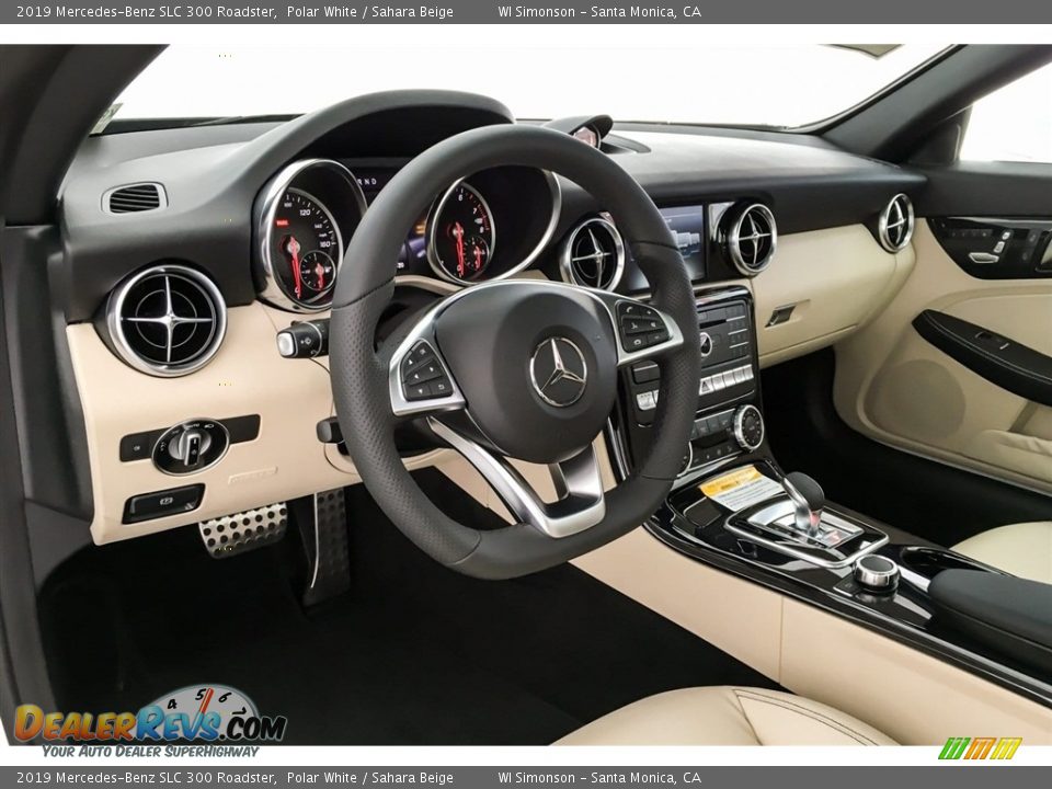 2019 Mercedes-Benz SLC 300 Roadster Polar White / Sahara Beige Photo #4