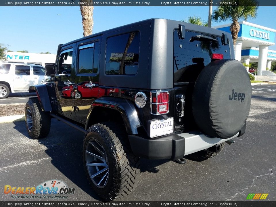 2009 Jeep Wrangler Unlimited Sahara 4x4 Black / Dark Slate Gray/Medium Slate Gray Photo #3