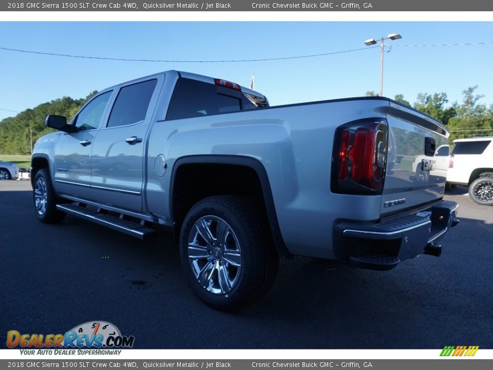 2018 GMC Sierra 1500 SLT Crew Cab 4WD Quicksilver Metallic / Jet Black Photo #14