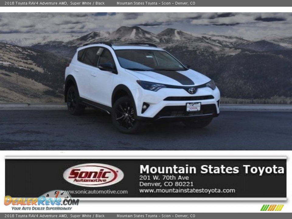 2018 Toyota RAV4 Adventure AWD Super White / Black Photo #1