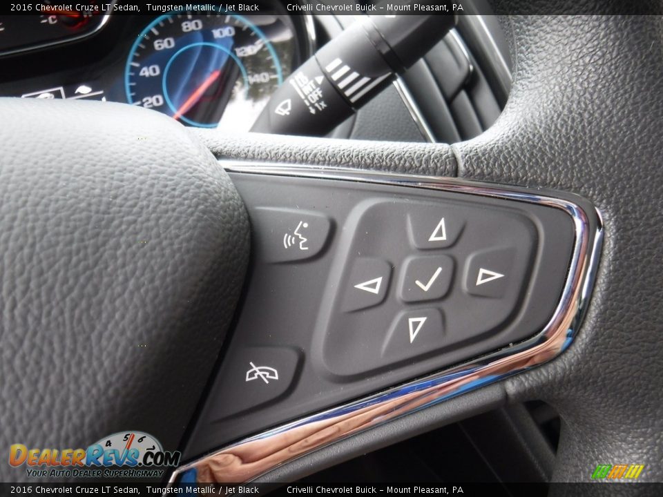 2016 Chevrolet Cruze LT Sedan Tungsten Metallic / Jet Black Photo #22