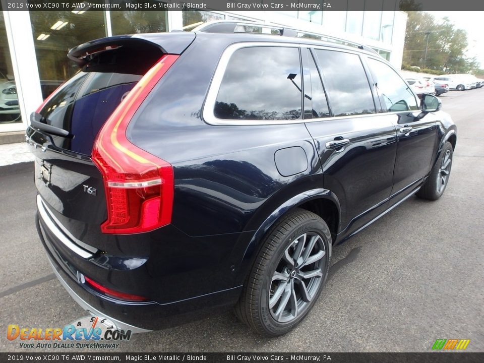 2019 Volvo XC90 T6 AWD Momentum Magic Blue Metallic / Blonde Photo #2