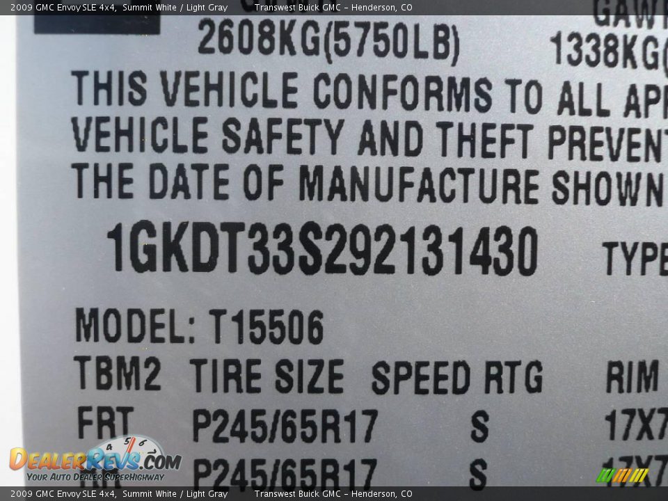 2009 GMC Envoy SLE 4x4 Summit White / Light Gray Photo #10