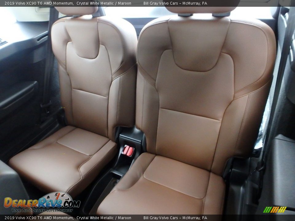 2019 Volvo XC90 T6 AWD Momentum Crystal White Metallic / Maroon Photo #9