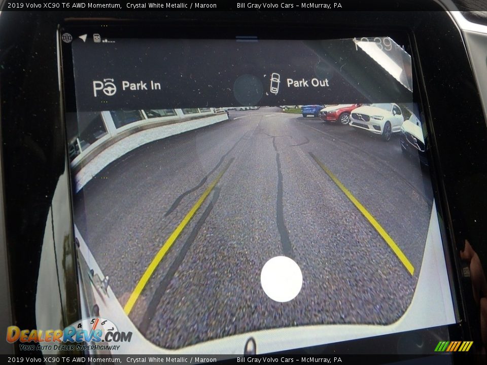 2019 Volvo XC90 T6 AWD Momentum Crystal White Metallic / Maroon Photo #15