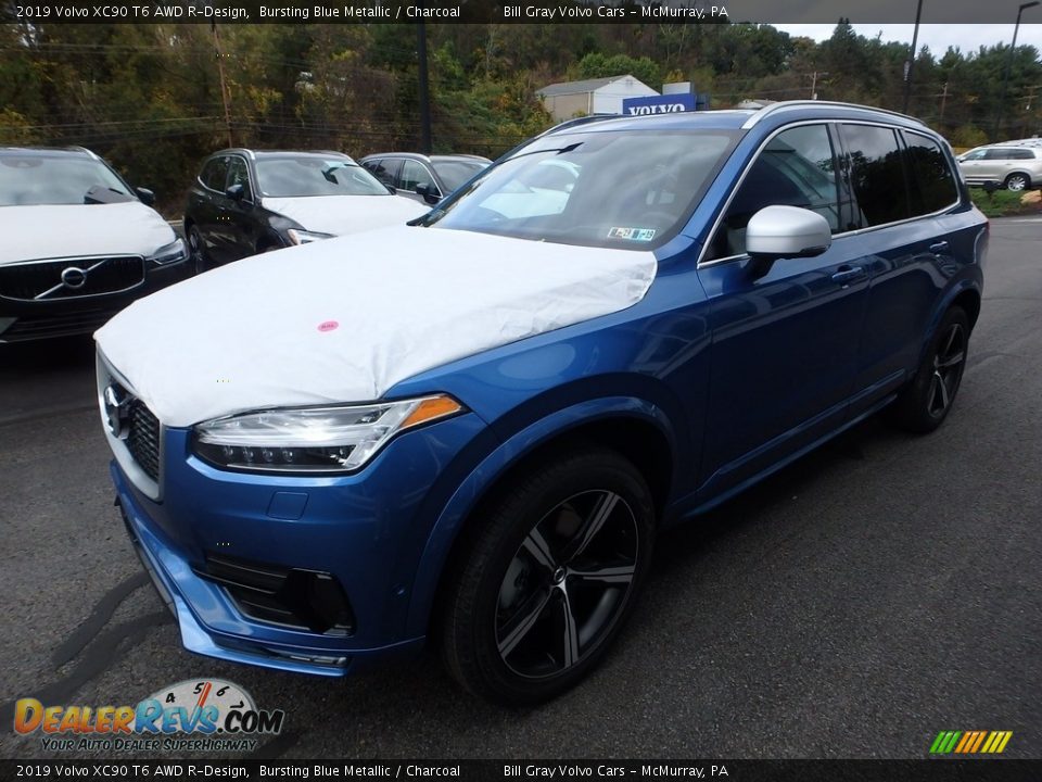 2019 Volvo XC90 T6 AWD R-Design Bursting Blue Metallic / Charcoal Photo #5