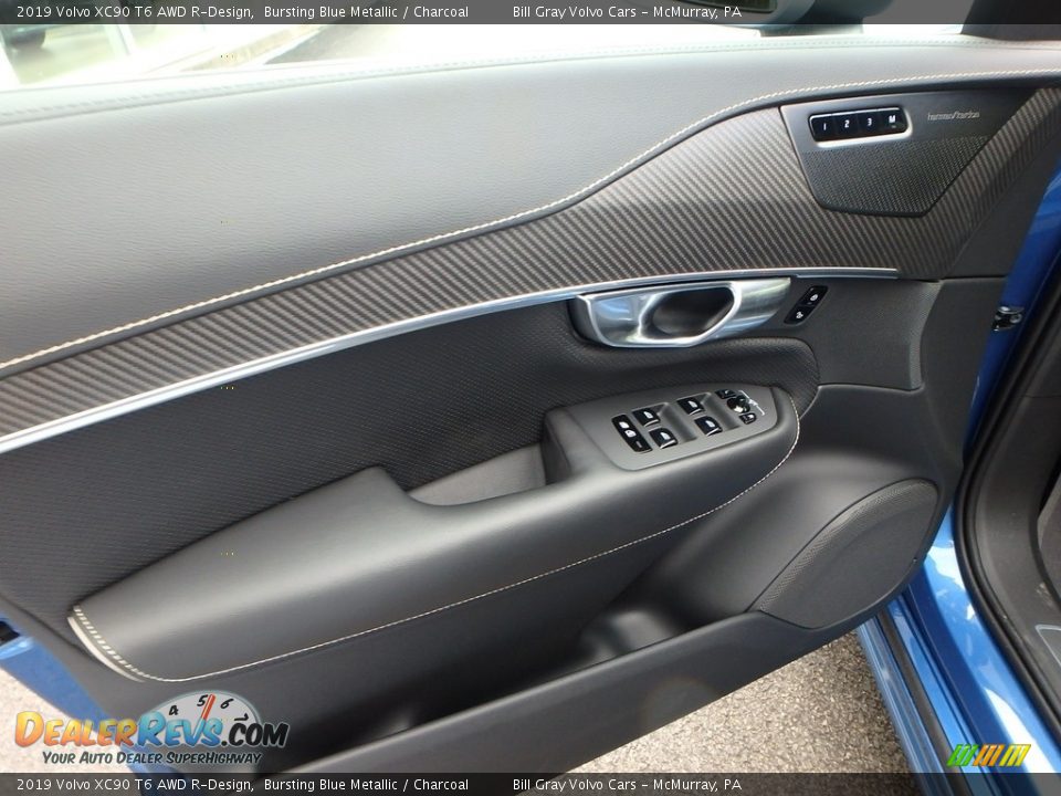 2019 Volvo XC90 T6 AWD R-Design Bursting Blue Metallic / Charcoal Photo #11