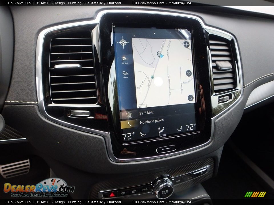 2019 Volvo XC90 T6 AWD R-Design Bursting Blue Metallic / Charcoal Photo #14