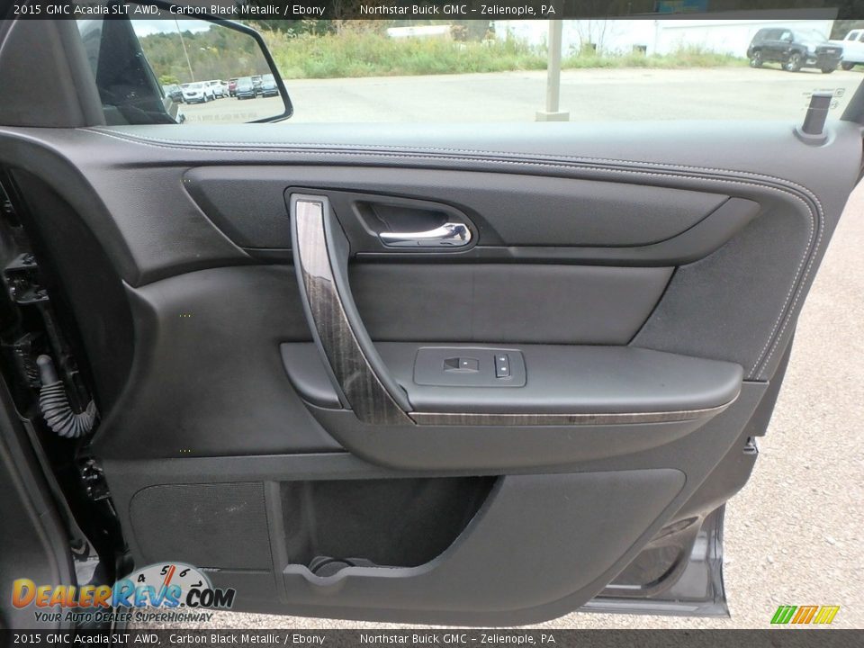 2015 GMC Acadia SLT AWD Carbon Black Metallic / Ebony Photo #6
