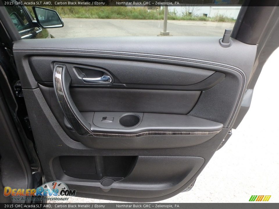 2015 GMC Acadia SLT AWD Carbon Black Metallic / Ebony Photo #7