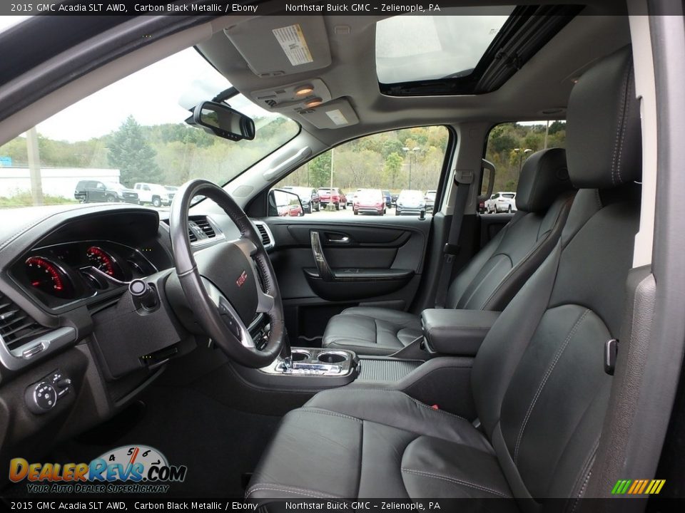 2015 GMC Acadia SLT AWD Carbon Black Metallic / Ebony Photo #14
