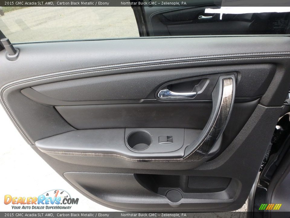 2015 GMC Acadia SLT AWD Carbon Black Metallic / Ebony Photo #18