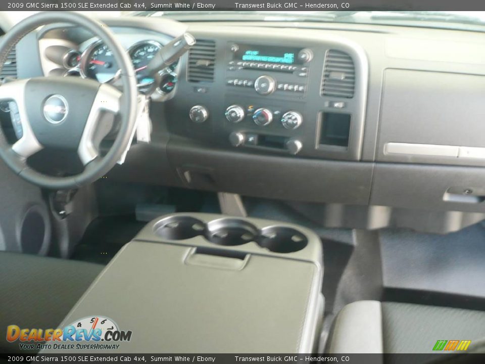 2009 GMC Sierra 1500 SLE Extended Cab 4x4 Summit White / Ebony Photo #8