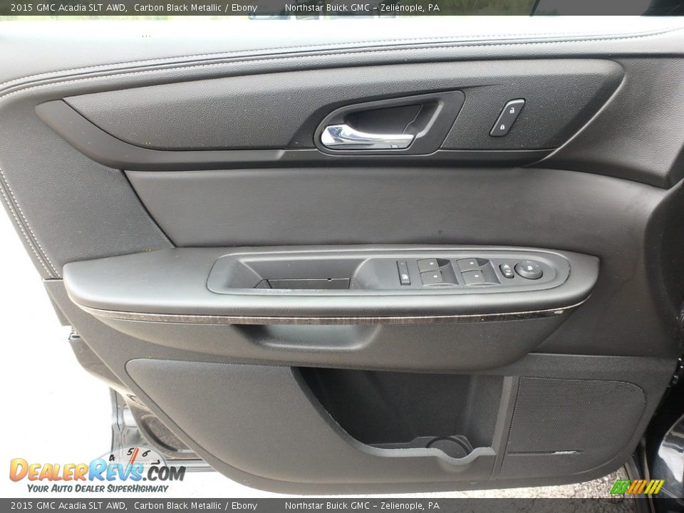 2015 GMC Acadia SLT AWD Carbon Black Metallic / Ebony Photo #19