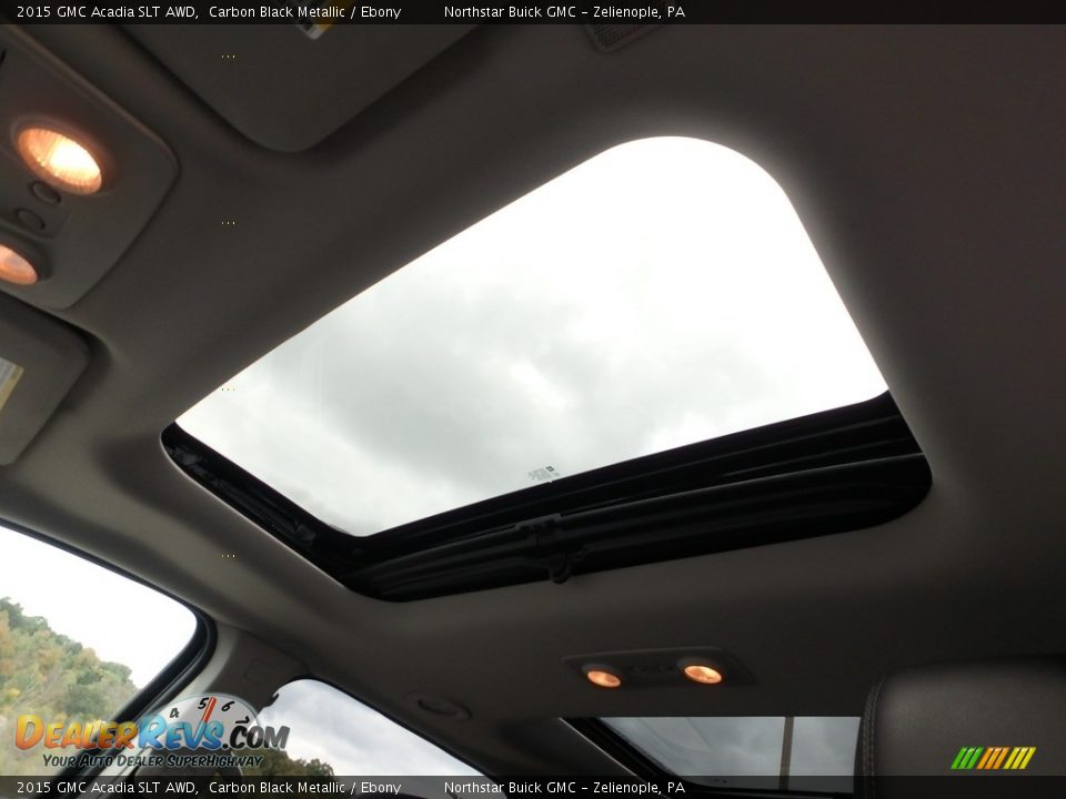 2015 GMC Acadia SLT AWD Carbon Black Metallic / Ebony Photo #22