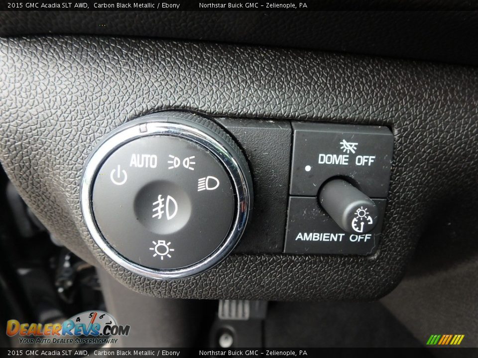 2015 GMC Acadia SLT AWD Carbon Black Metallic / Ebony Photo #23
