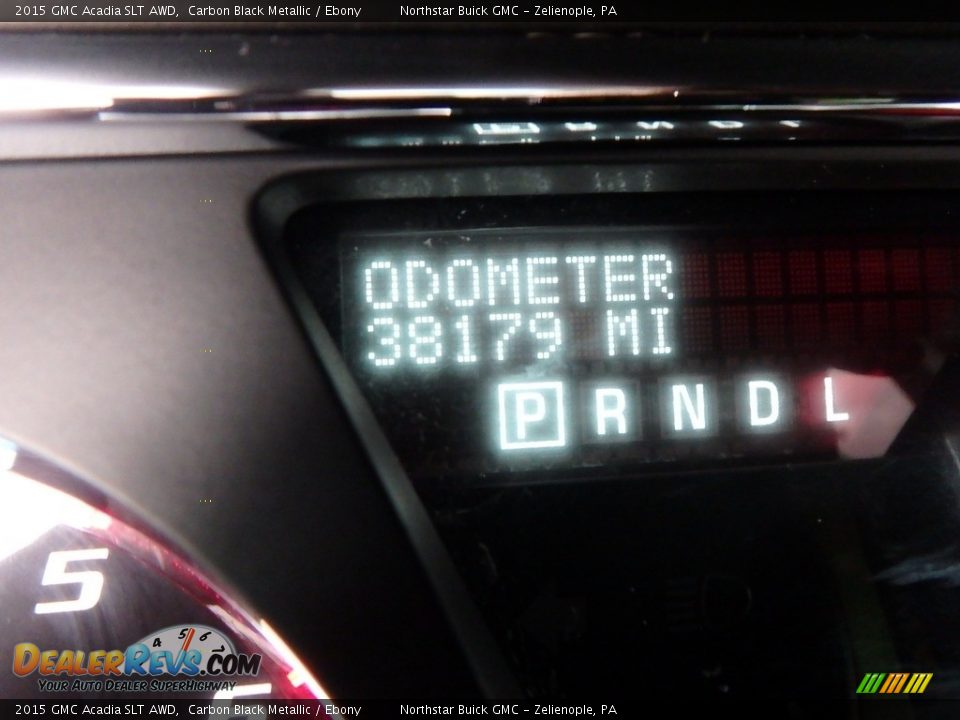 2015 GMC Acadia SLT AWD Carbon Black Metallic / Ebony Photo #25