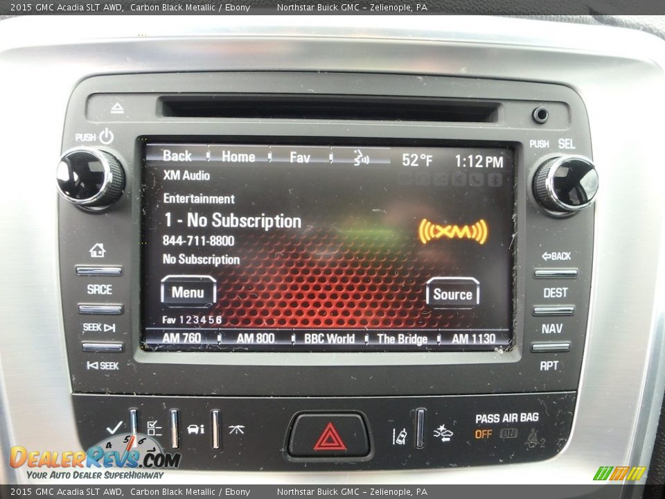 2015 GMC Acadia SLT AWD Carbon Black Metallic / Ebony Photo #26