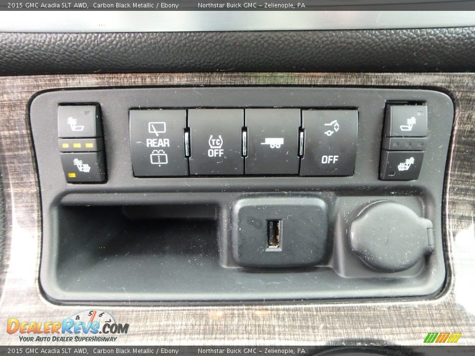 2015 GMC Acadia SLT AWD Carbon Black Metallic / Ebony Photo #28