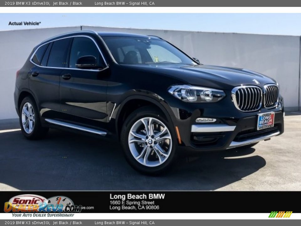 2019 BMW X3 sDrive30i Jet Black / Black Photo #1