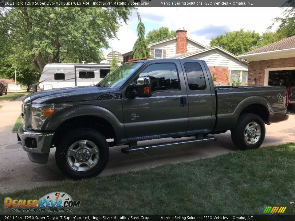 2011 Ford F250 Super Duty XLT SuperCab 4x4 Ingot Silver Metallic / Steel Gray Photo #1