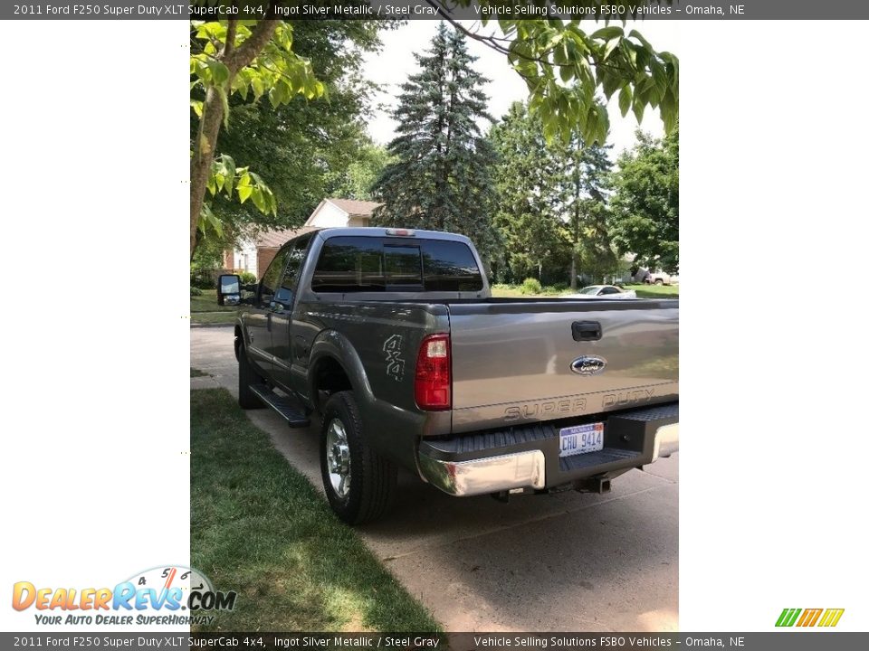 2011 Ford F250 Super Duty XLT SuperCab 4x4 Ingot Silver Metallic / Steel Gray Photo #7