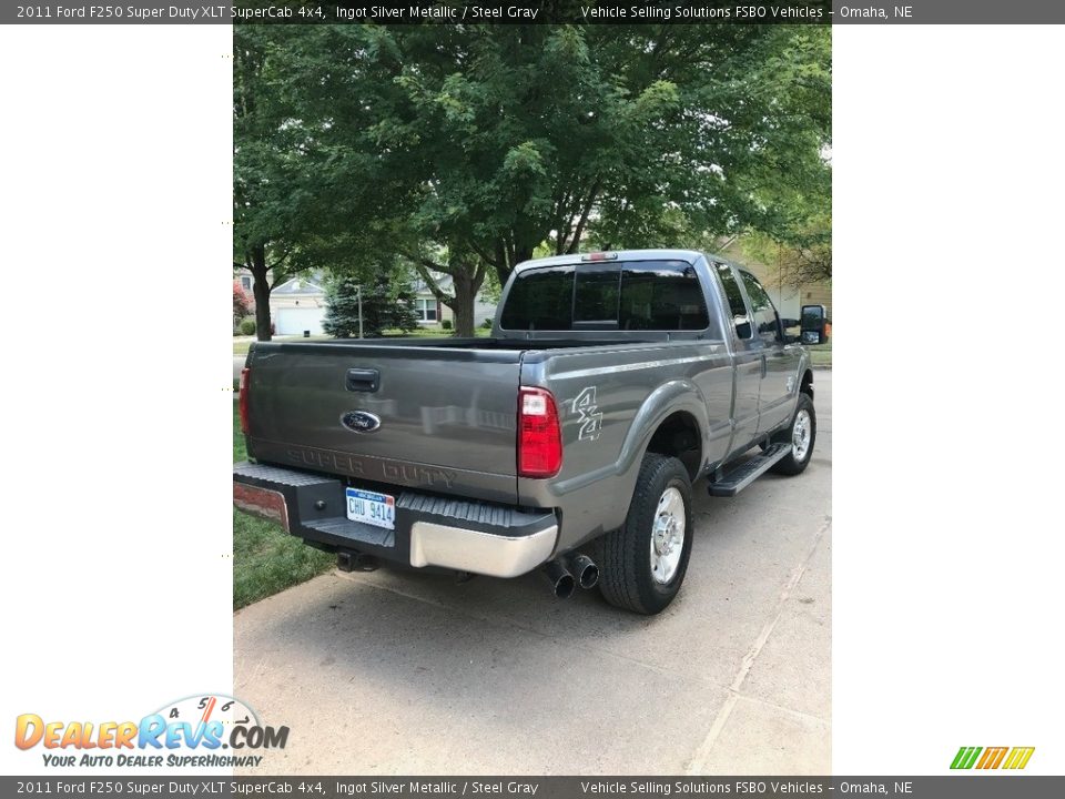 2011 Ford F250 Super Duty XLT SuperCab 4x4 Ingot Silver Metallic / Steel Gray Photo #8