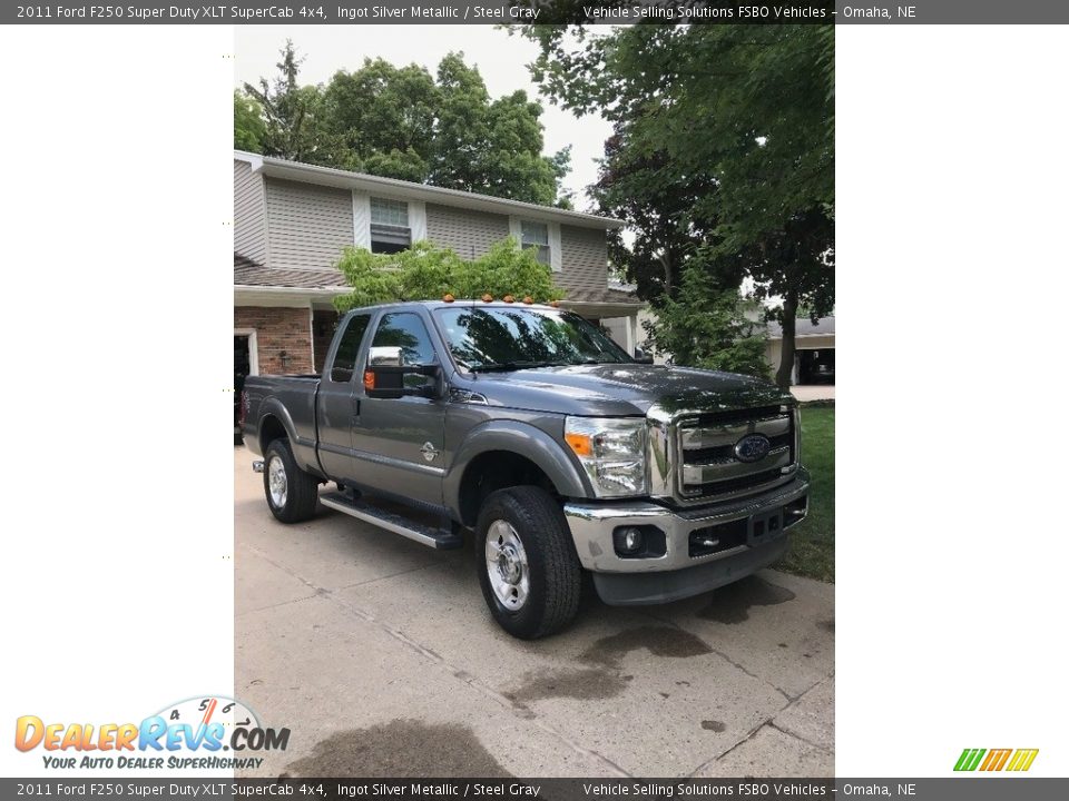 2011 Ford F250 Super Duty XLT SuperCab 4x4 Ingot Silver Metallic / Steel Gray Photo #10