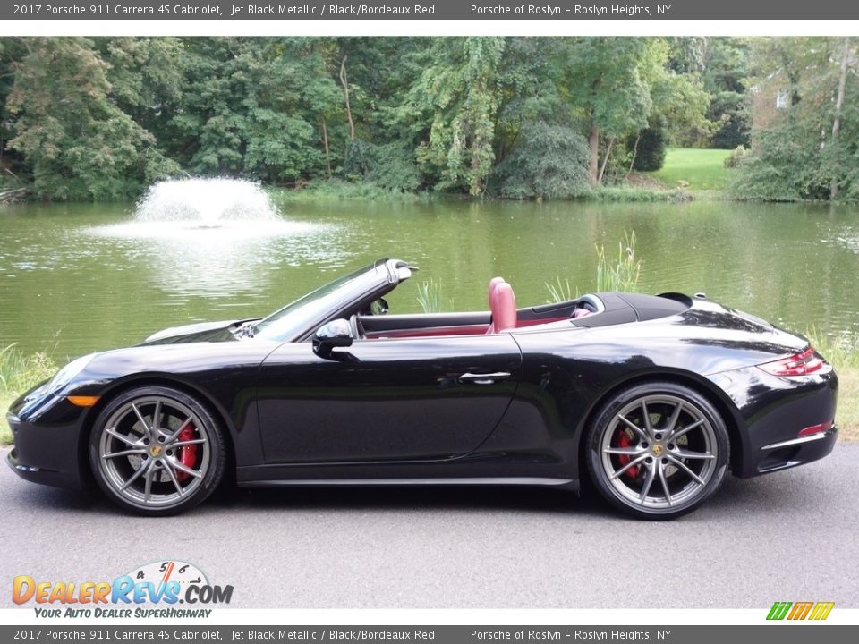 2017 Porsche 911 Carrera 4S Cabriolet Jet Black Metallic / Black/Bordeaux Red Photo #3
