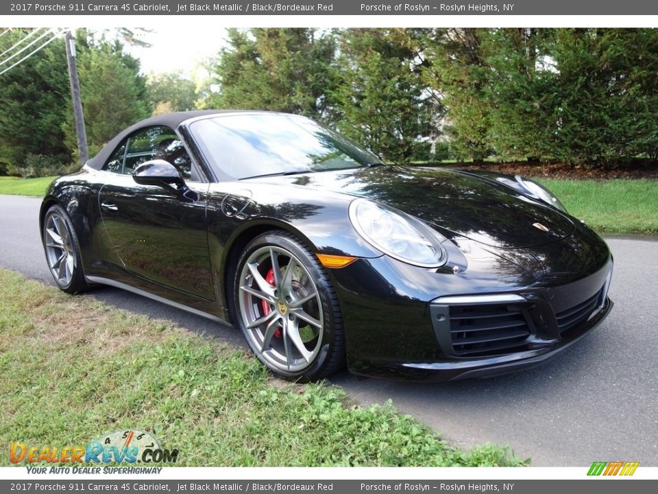 2017 Porsche 911 Carrera 4S Cabriolet Jet Black Metallic / Black/Bordeaux Red Photo #8