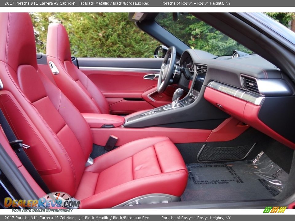 2017 Porsche 911 Carrera 4S Cabriolet Jet Black Metallic / Black/Bordeaux Red Photo #13