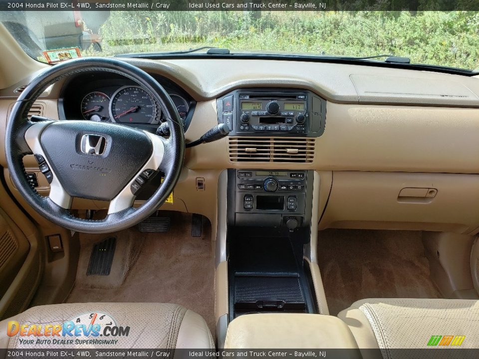 2004 Honda Pilot EX-L 4WD Sandstone Metallic / Gray Photo #23