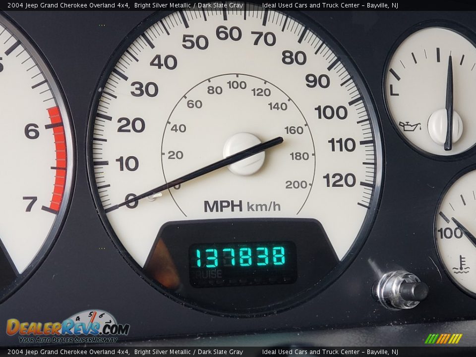 2004 Jeep Grand Cherokee Overland 4x4 Bright Silver Metallic / Dark Slate Gray Photo #16