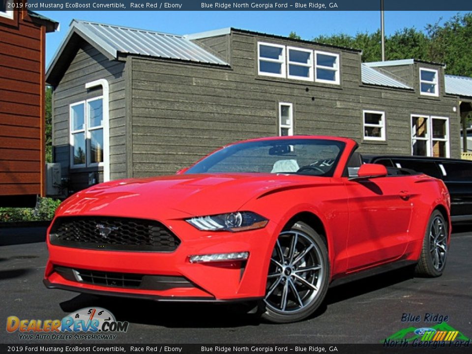 2019 Ford Mustang EcoBoost Convertible Race Red / Ebony Photo #1