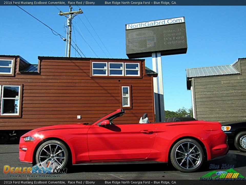 2019 Ford Mustang EcoBoost Convertible Race Red / Ebony Photo #2