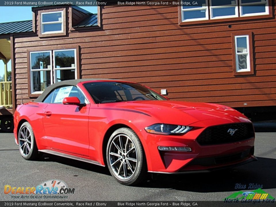 2019 Ford Mustang EcoBoost Convertible Race Red / Ebony Photo #8