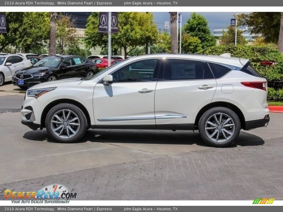 2019 Acura RDX Technology White Diamond Pearl / Espresso Photo #4