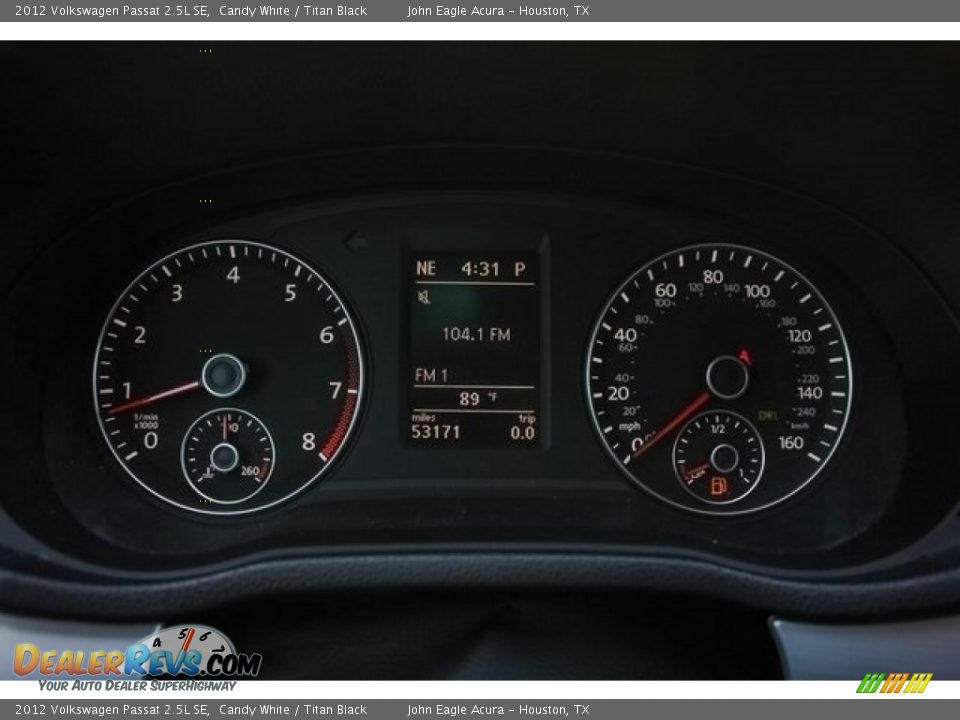 2012 Volkswagen Passat 2.5L SE Candy White / Titan Black Photo #33
